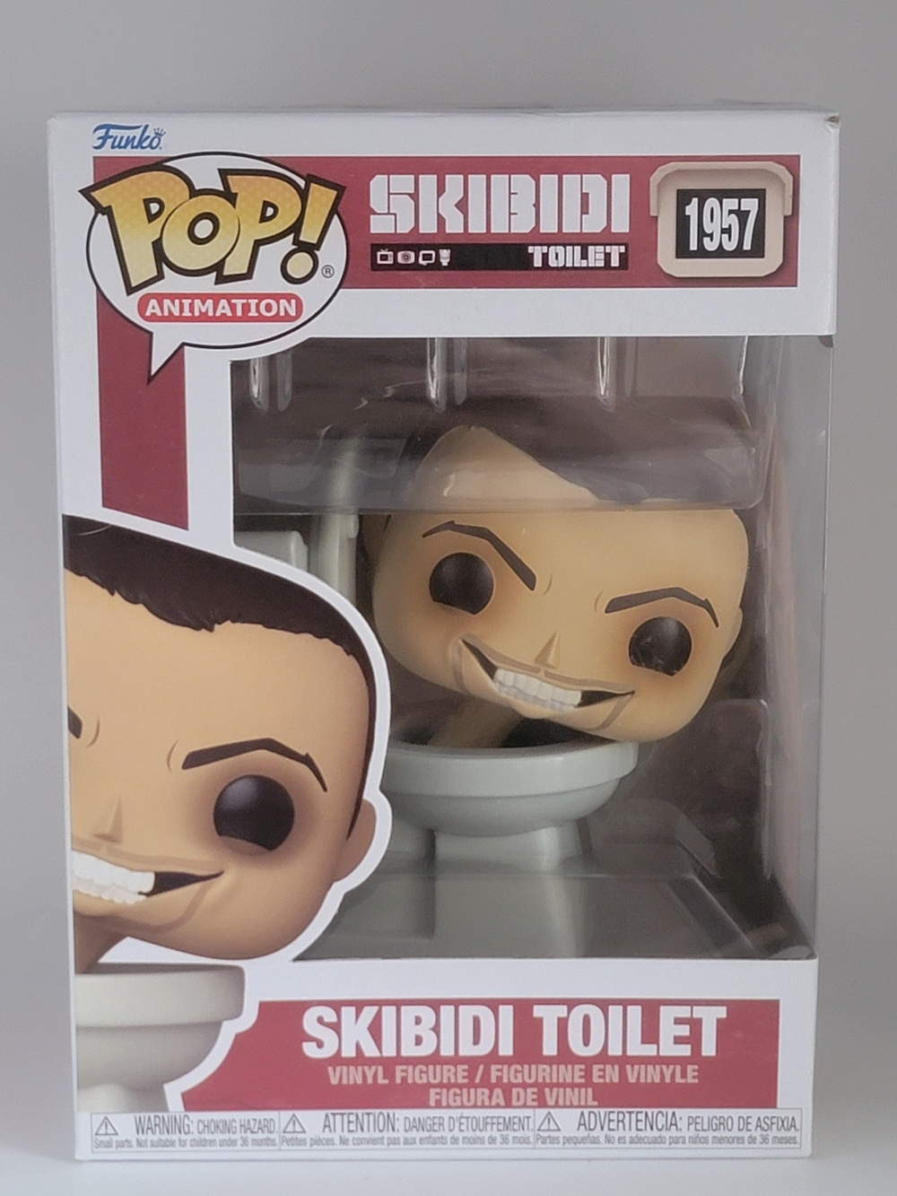 Funko Pop! Animation Skibidi Toilet Vinyl Figure - Cream, Black